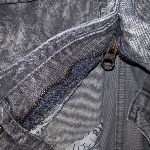 Eight 732 Jeans 8732 Tag Size 42X34 (Measures 42X31) Acid Wash Gray Denim - Picture 16 of 16